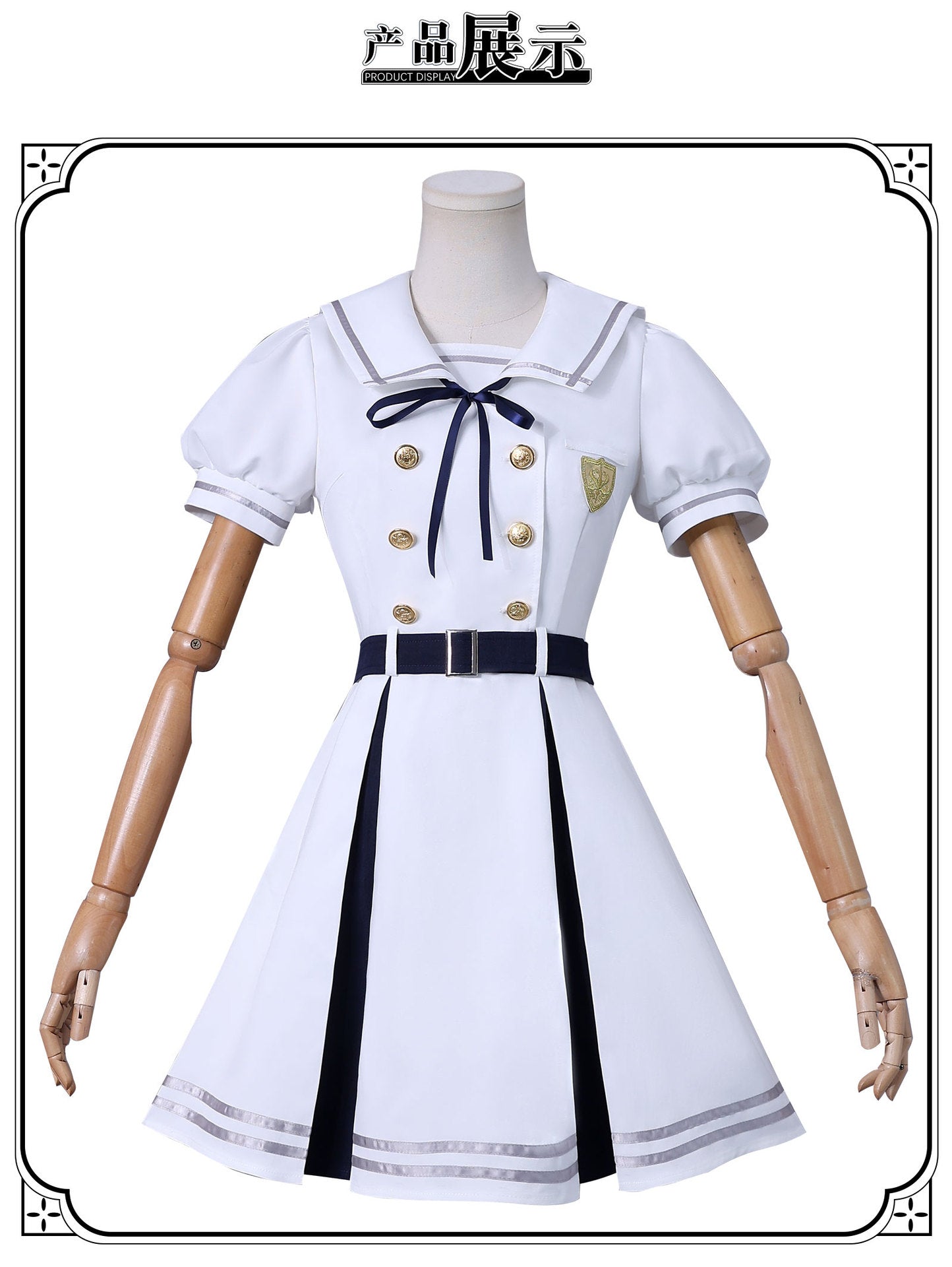 Anime BanG Dream! Ave Mujica Wakaba Mutsumi Cosplay Costume Japan South Korea White School Uniform Dress Wig Woman Kawaii Suit