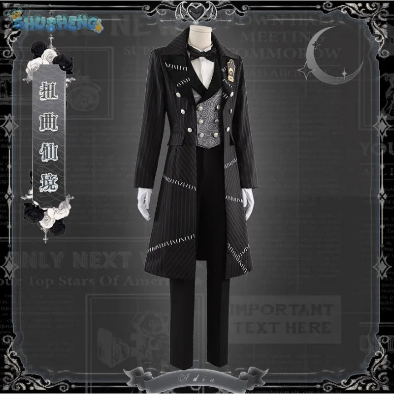 Twisted Wonderland idia Cosplay Costume Coat vest shirt pants tie brooch glove set Halloween high-quality Woman Man idia uniform