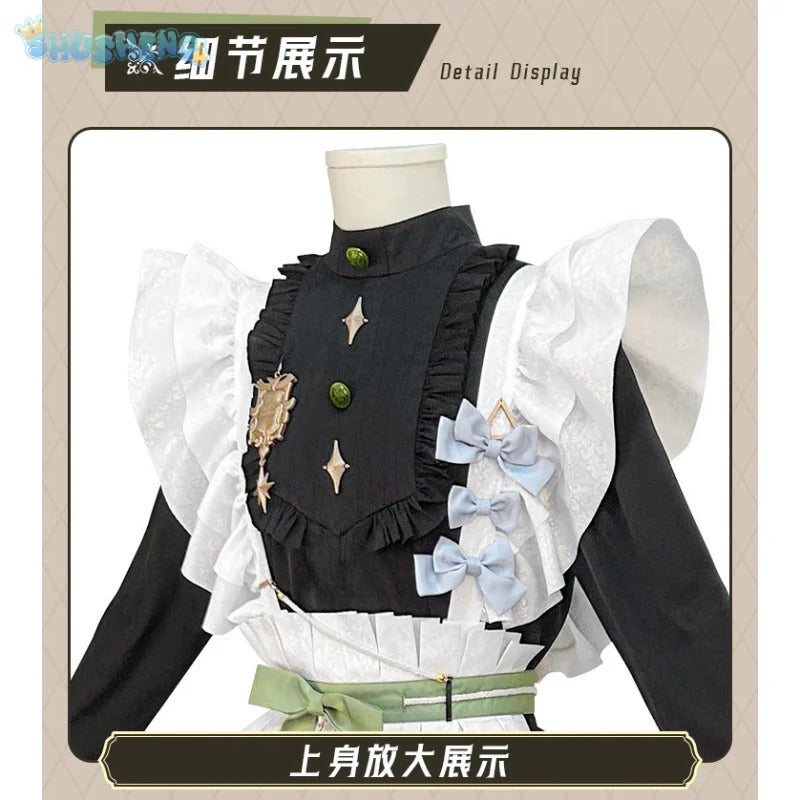 Nu: Carnival Olivine Cosplay Costume Sweet Maid Dress Halloween Carnival Lolita Uniform Accessories Prop Woman Man Olivine Set