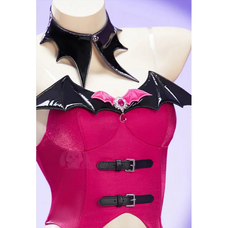 Monster Cos High Draculaura Cosplay Costume Women's Halloween party fantasy uniform dress props socks brooch earrings new set