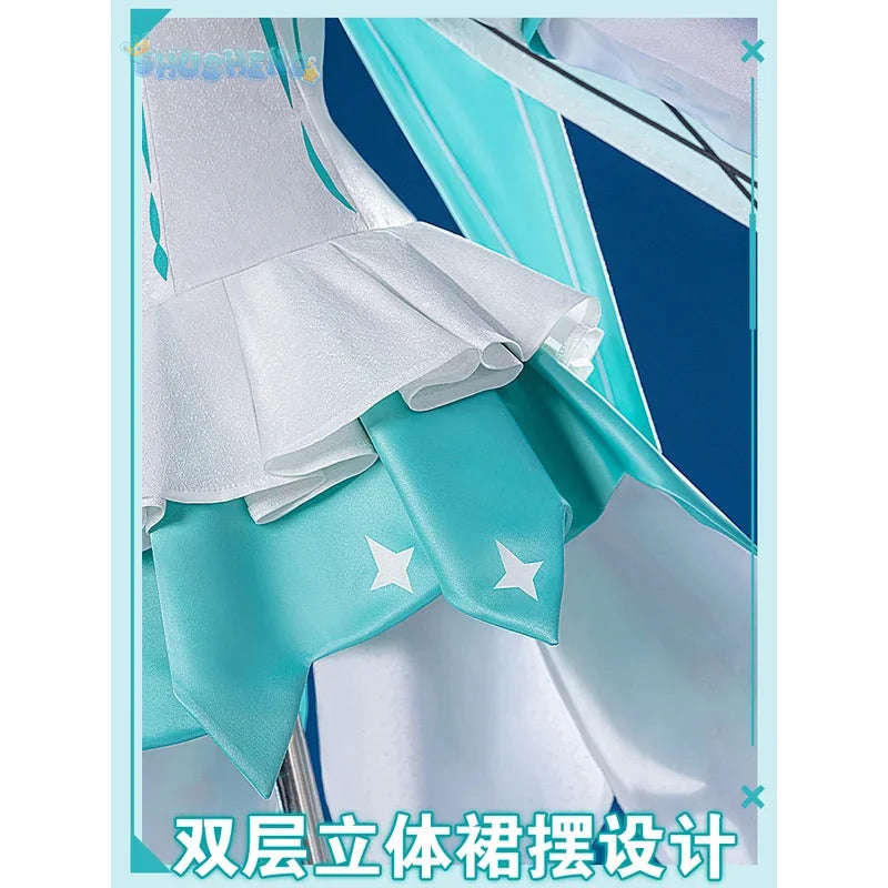Honkai impact 3rd Kiana kaslana winter Princess cosplay costume cloak and Crown props full set uniform Carnival Halloween set