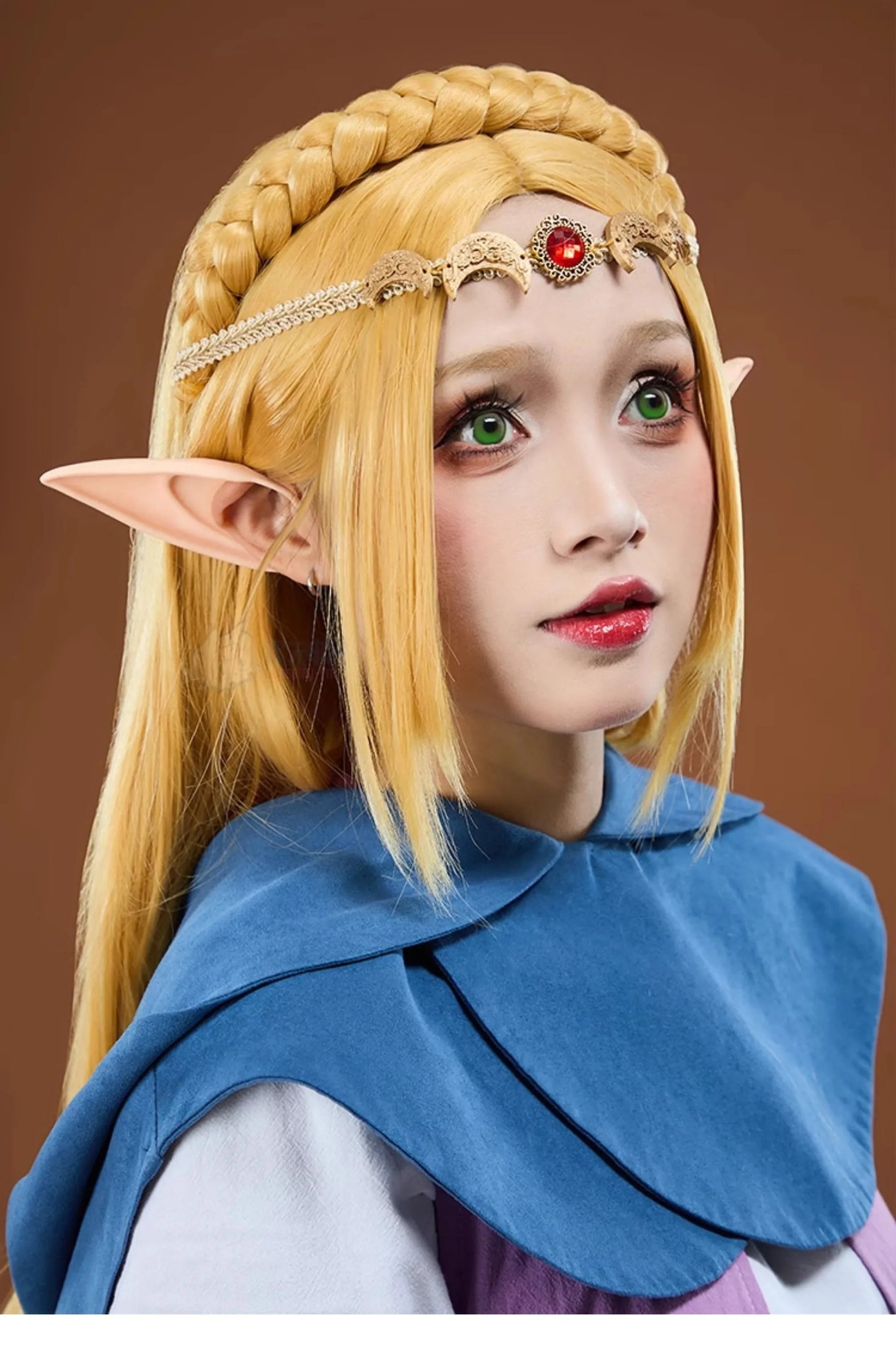 Shusheng-R Game Zelda Cosplay Princess Zelda Costume Coat, cloak, ear accessories, dress set Halloween party casual Woman Man uniform