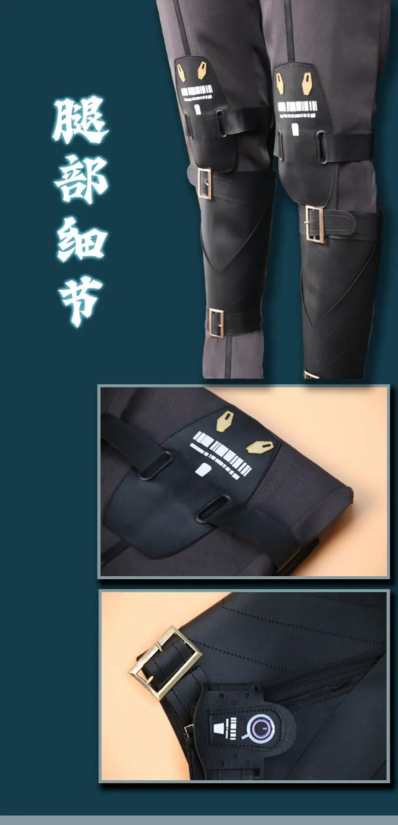 Wuthering Waves Calcharo Cosplay Costume Vest dress waist cover gloves waist bag props Halloween men women customized uniform
