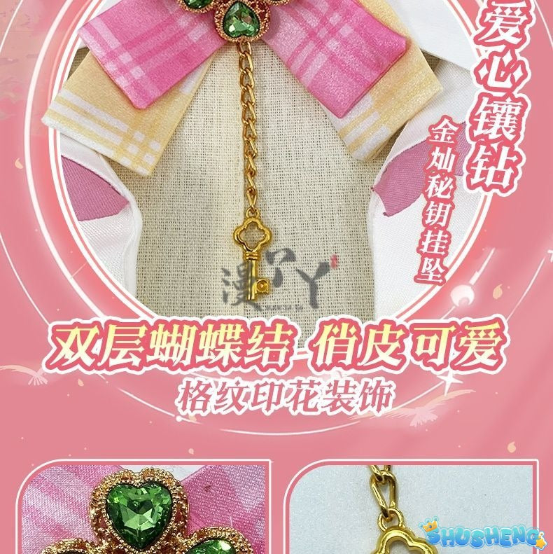 Virtual YouTuber Ace Taffy Cosplay Costume Dress Hat Bow Gloves Hairpin Shirt For Game Party Custom Made