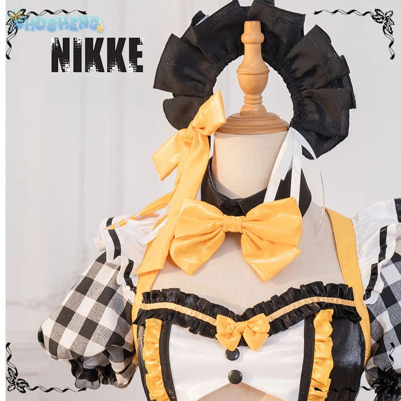 Goddess of Victory: Nikke Modernia Cosplay Marian Costume Sweet maid Lolita dress headband necklace prop Halloween women set