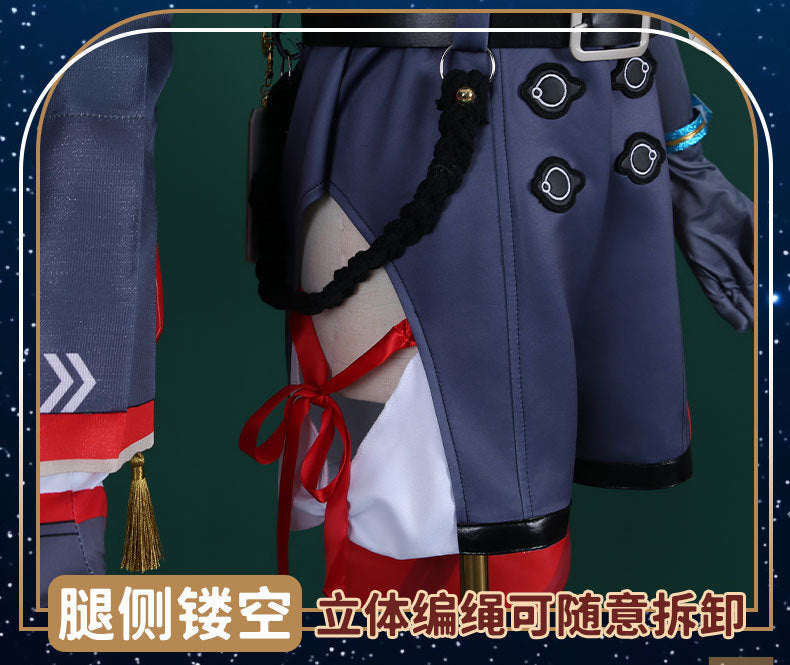 Topaz Cosplay Costume Honkai Star Rail Dress Headwear Full Set Outfits Carnival Party Gifts