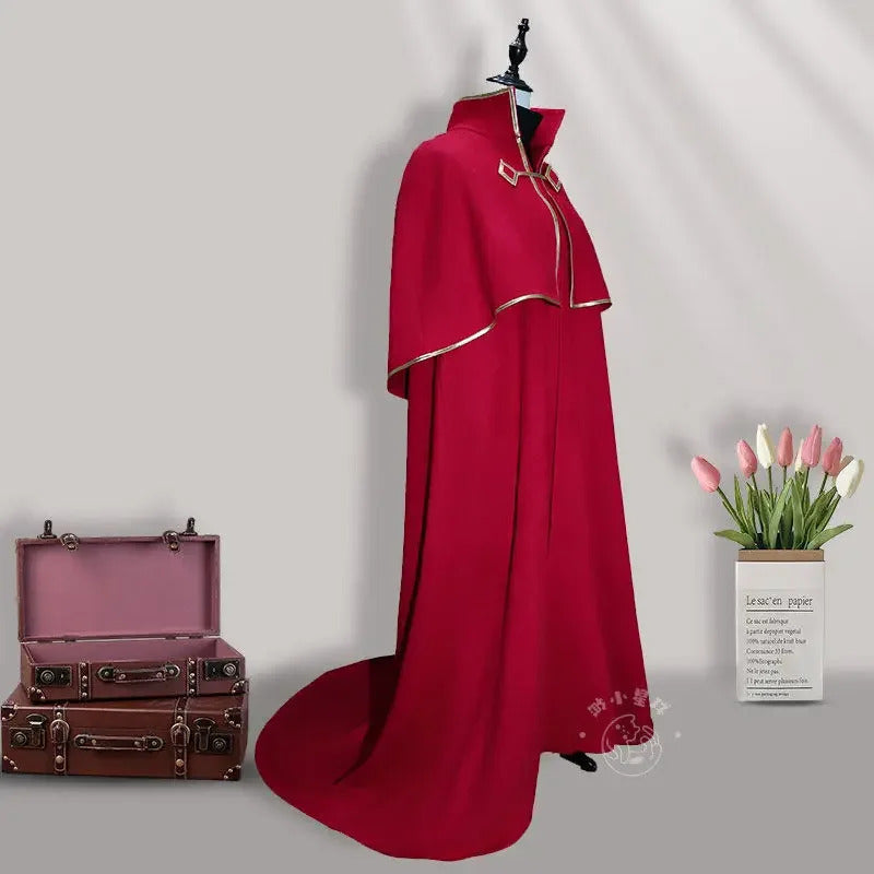 Identity Ⅴ Ithaqua Night watchman Cosplay Primitive skin Costume Halloween Party Gothic Uniform Cloak Props Wig Woman Man Set