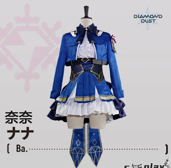 Diamond Dust Hina Rin Nana Ai Cosplay GIRLS BAND CRY gbc hina Costume Halloween Party Fashion Dress Wig Props Uniform Woman Set