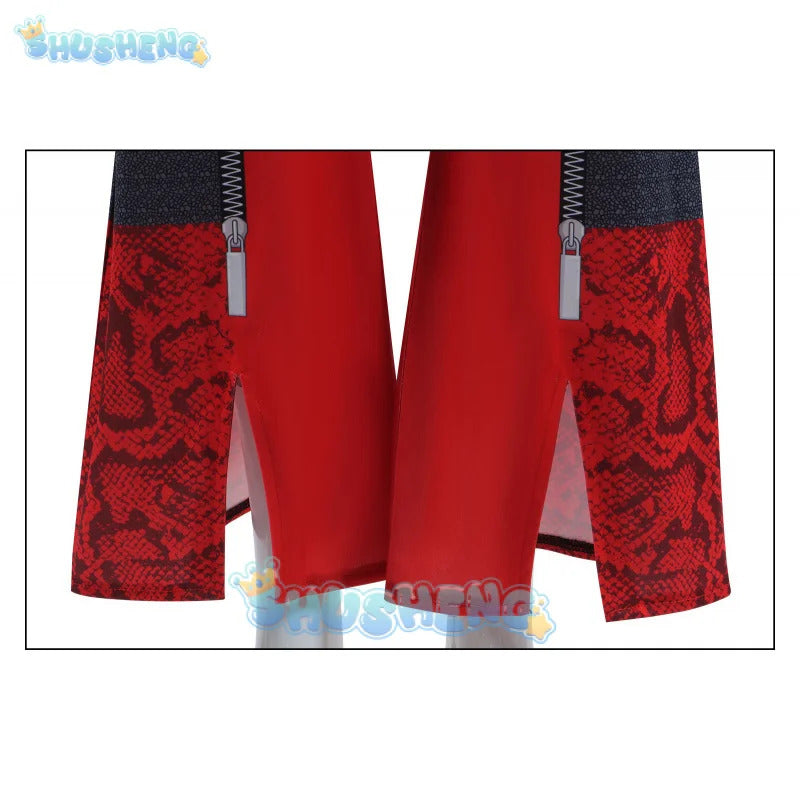 2024 Halloween Red Cosplay Costume Descendants Queen Of Hearts' Daughter Uniform Set The Rise Of Princess Full Outfits Shusheng