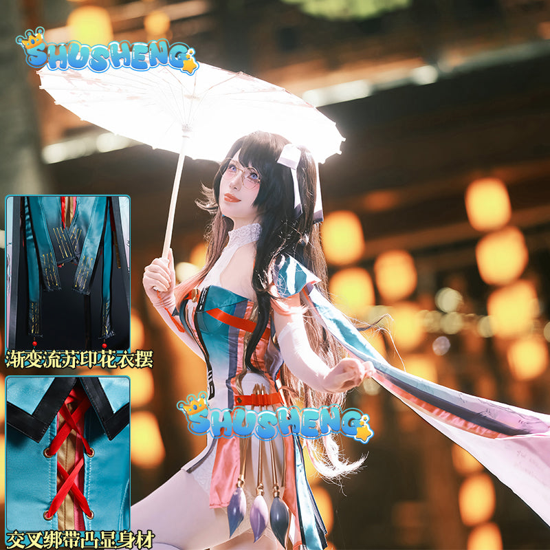Game Zhezhi Cosplay Costume Wuthering Waves Dresses Gloves Uniform Suit Halloween Carnival Role Play Outfits for Women Comic Con