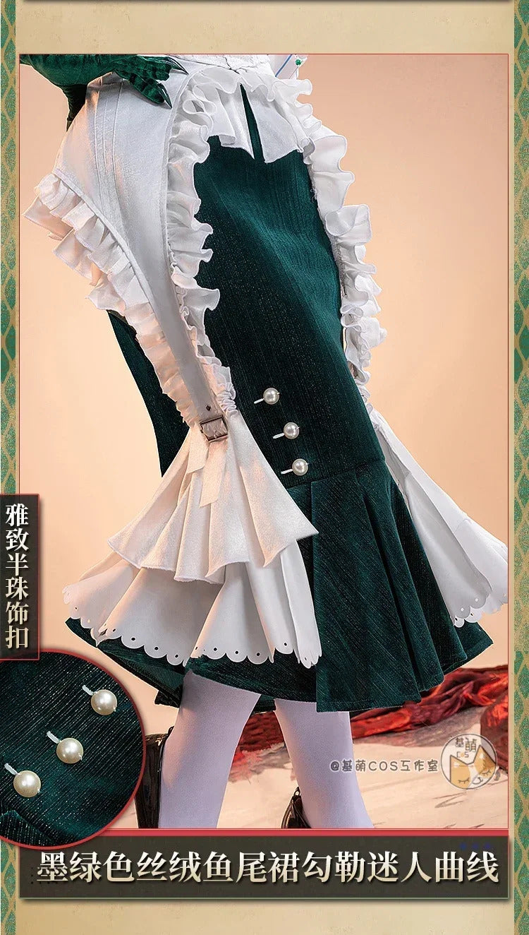 Anjo Nala Cosplay Reverse:1999 Nala Hari costume Ms. Kimberly Sexy Fish Tail Maid Dress Set Party Christmas Full Woman Uniform