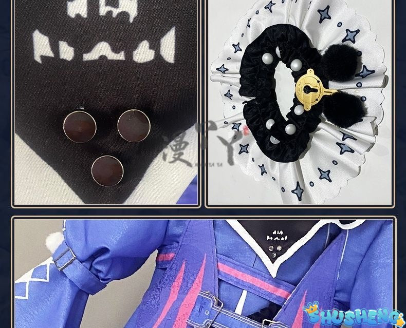 Game Wuthering Waves ROCCIA Cosplay Costume ROCCIA Two Tail Women Girl Halloween Performance Stage Roleplay Uniform