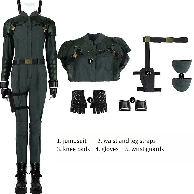 Movie Thunderbolts Yelena Belova Cosplay Costume Superhero Jumpsuit Halloween Party Uniform Accessories Props Complete Set