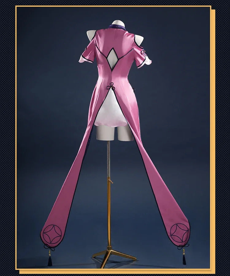 Shusheng-R Anime Date A Live Mukuro Hoshimiya Cosplay Costume Dress Spirit Form Outfit Lilac White Astral Qipao Halloween for Women Girls