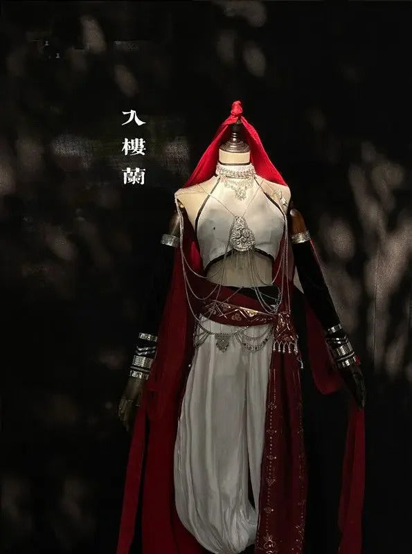 Shusheng-N Novel Heaven Official's Blessing Xie Lian Cosplay Entering Loulan Costume Halloween Carnival Hanfu Wig Men Women uniform Set