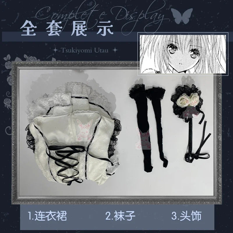 Tsukiyomi Utau Anime Shugo Chara Cosplay Costume Halloween Carnival Sweet Gothic Dress Wig Women Lolita Prop Accessories Uniform
