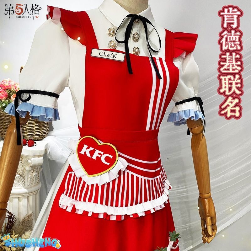 Identity V Grace Naiad Game Suit Sweet Lovely Maid Dress Cosplay Costume Halloween Party Role Play Outfit Women