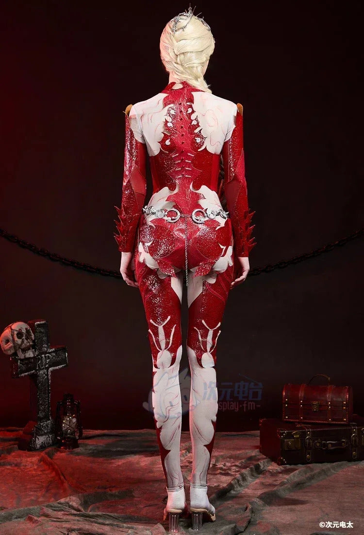 Orin The Red Baldur's Gate 3 Cosplay Costume Halloween party sexy leather blood red jumpsuit armor props wig uniform Woman set