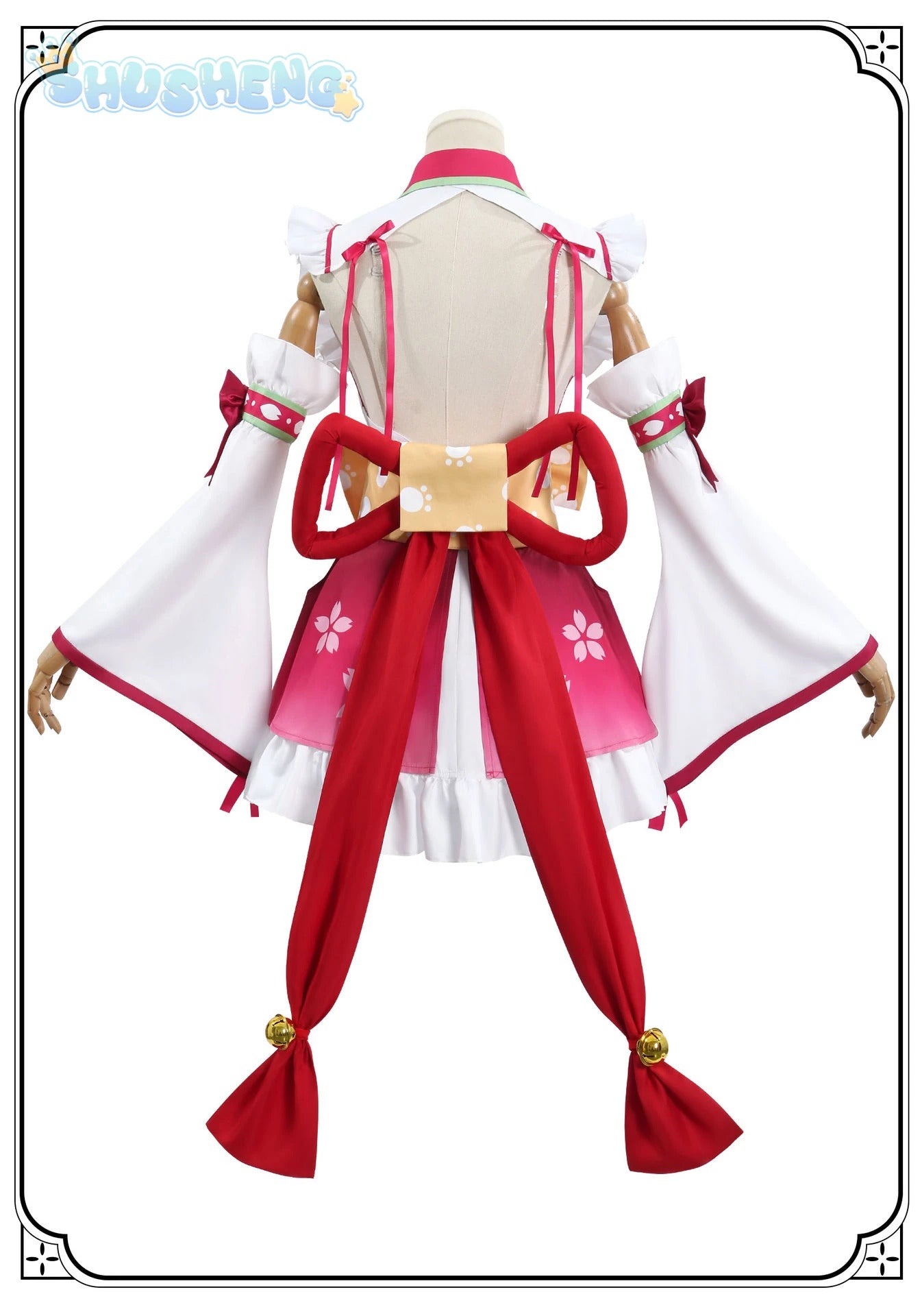 Virtual VTuber Sakura Miko Cosplay Hololive miko Costume Sexy Lolita maid dress wig prop set girls party Christmas gift elite