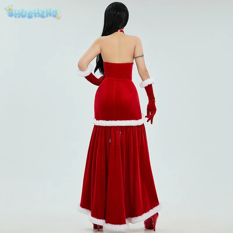 Anime OP Boaa Hancockk Cosplay Costume Women Sexy Christmas Party Dress Accessory Set Winter Warm High Quality Boa·Hancock suit