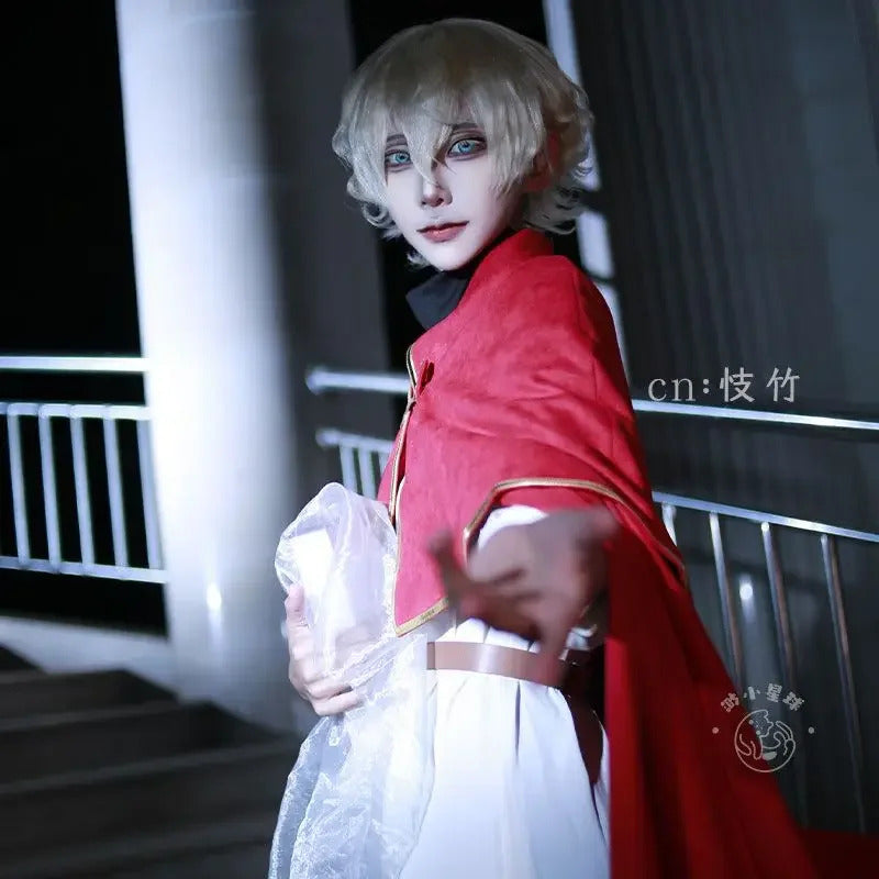 Identity Ⅴ Ithaqua Night watchman Cosplay Primitive skin Costume Halloween Party Gothic Uniform Cloak Props Wig Woman Man Set