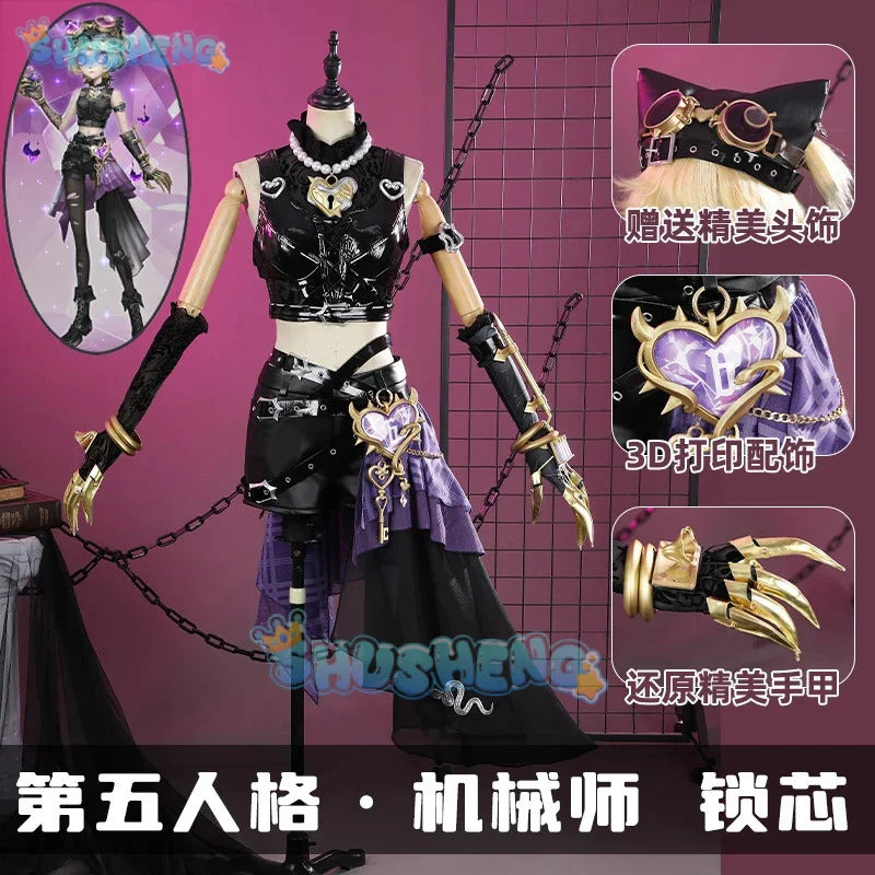 Game Identity V Mechanic Cosplay Costume Mechanic Lock Core Cosplay Outfit Tracy Reznik Role Play For Hallowmas Party