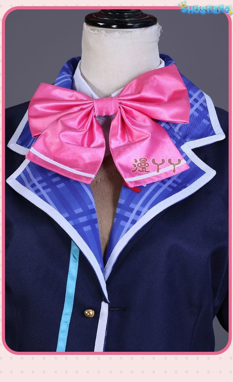 Tsukino Mito Virtual YouTuber VTuber Cosplay JK Uniform Japanese Girls Hairclip Full Set Coat Sweater Costume Woman Outfit Halloween Party