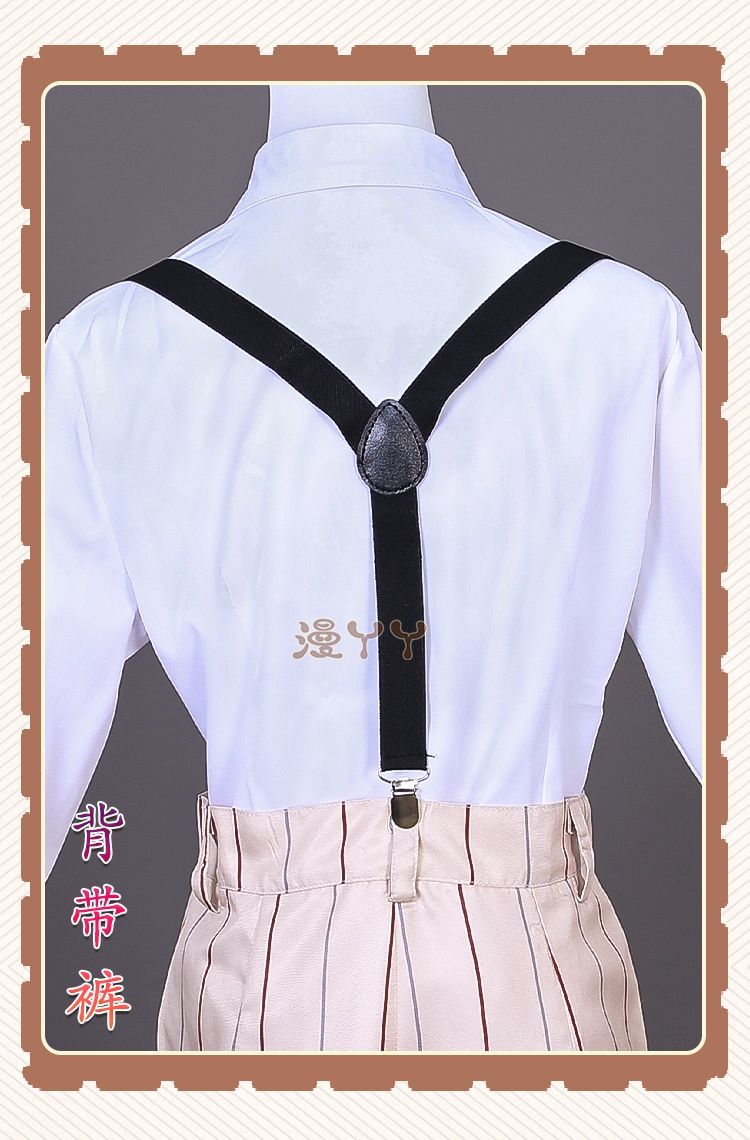 Anime Bungou Stray Dogs Yumeno Kyusaku Cosplay Costume and Doll Toy Hat Backpack Scarf Full Set Custome Made