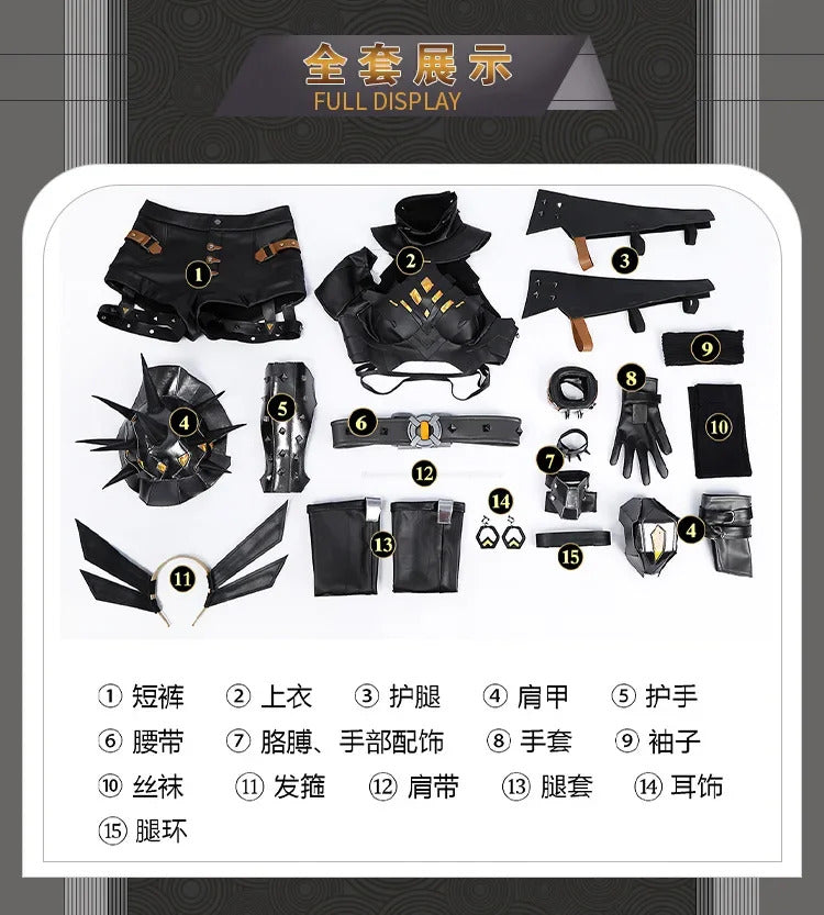 Shusheng-R Magic Game Cosplay Rivals Costume superhero Halloween carnival top shorts belt prop accessory set women's Fantasia Magic uniform