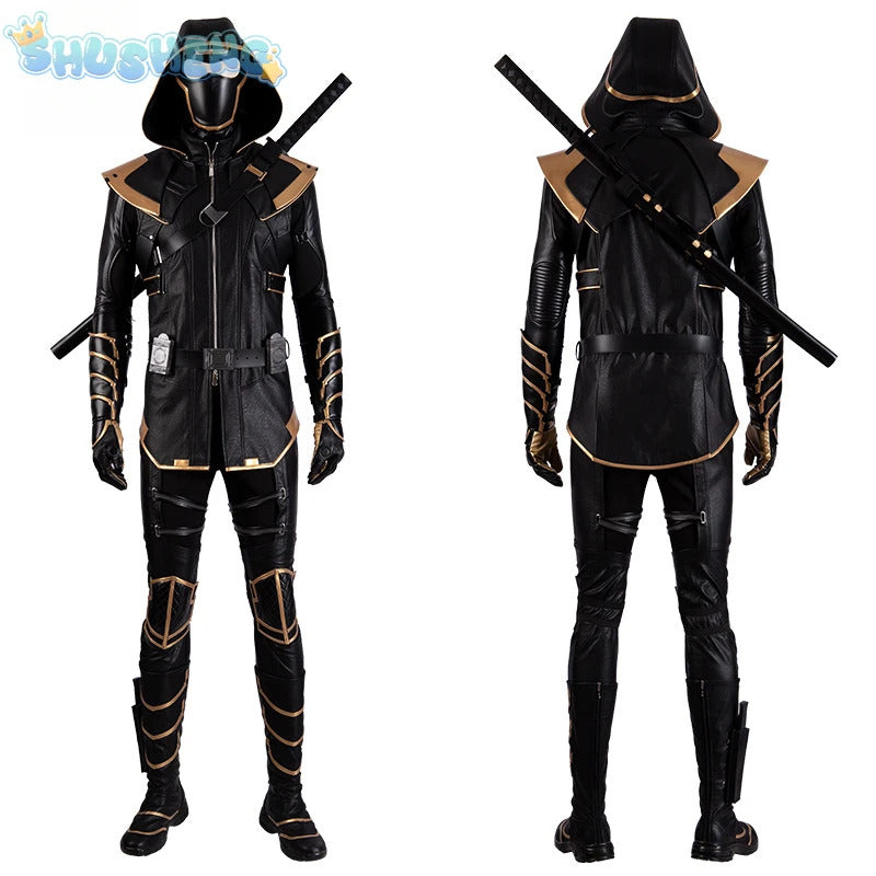 Superhero Hawkeye Cosplay Ronin Costume Shoes masks Thanos Outfits Hoodie Luxious Uniforms Party Carnival for Adult Men Any Size