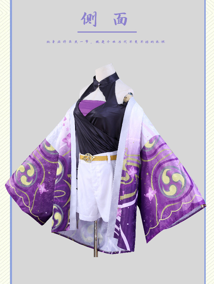 Game Genshin Impact Beelzebul Raiden Shogun Cosplay Costume Women Uniform Clothes Accessories Fset Anime Carnival Party Dress