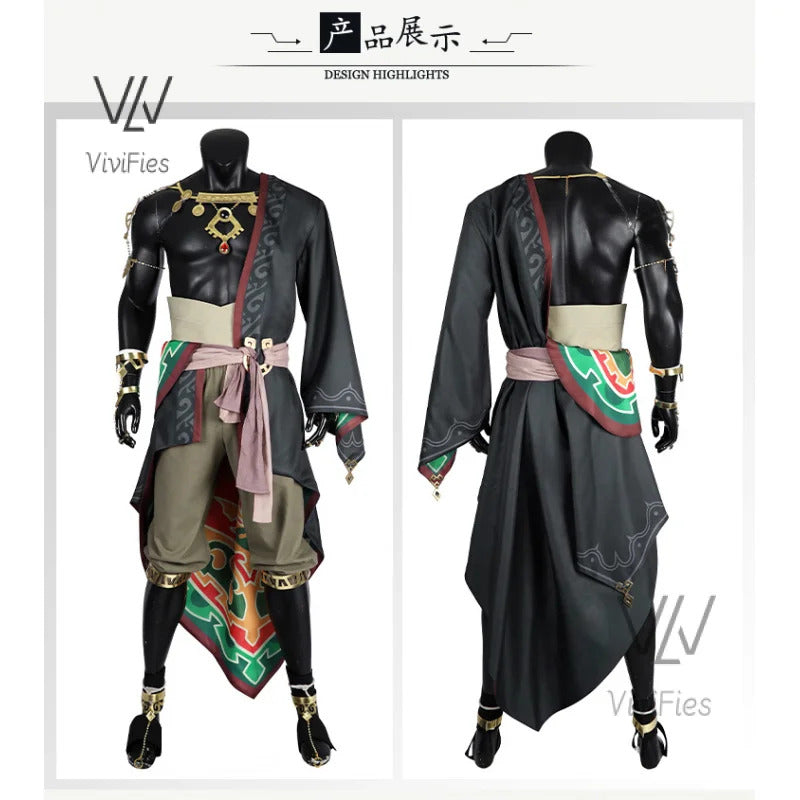New Game Ganondorf Tears of the Kingdom Cosplay Costume Character Uniform Halloween Carnival Costume Complete Set Men Suit