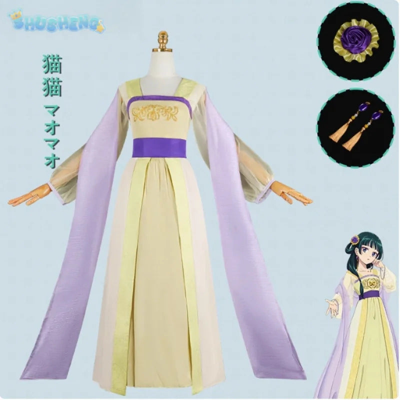 Maomao The Apothecary Diaries season Cosplay Costume Halloween Chinese style Hanfu props accessories set women sweet uniform