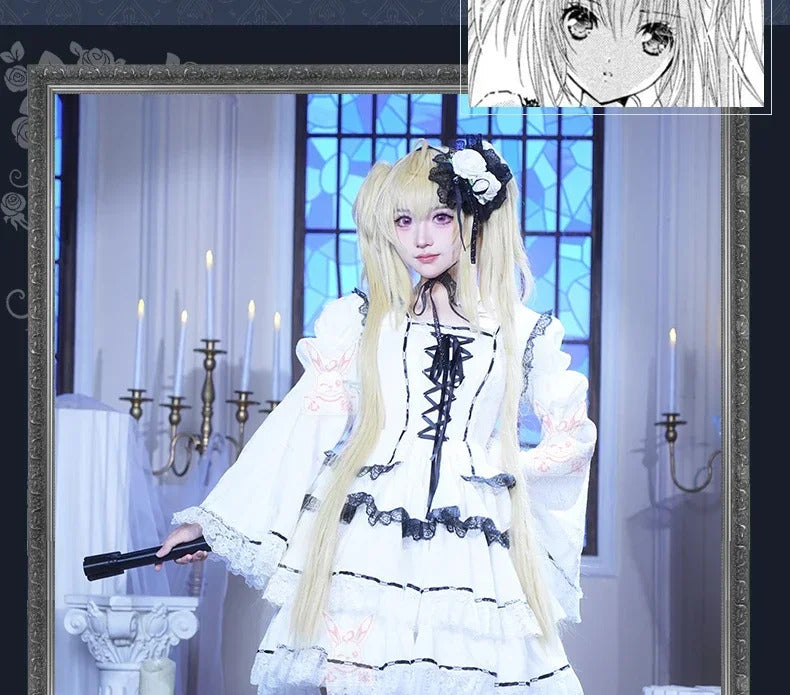 Tsukiyomi Utau Anime Shugo Chara Cosplay Costume Halloween Carnival Sweet Gothic Dress Wig Women Lolita Prop Accessories Uniform