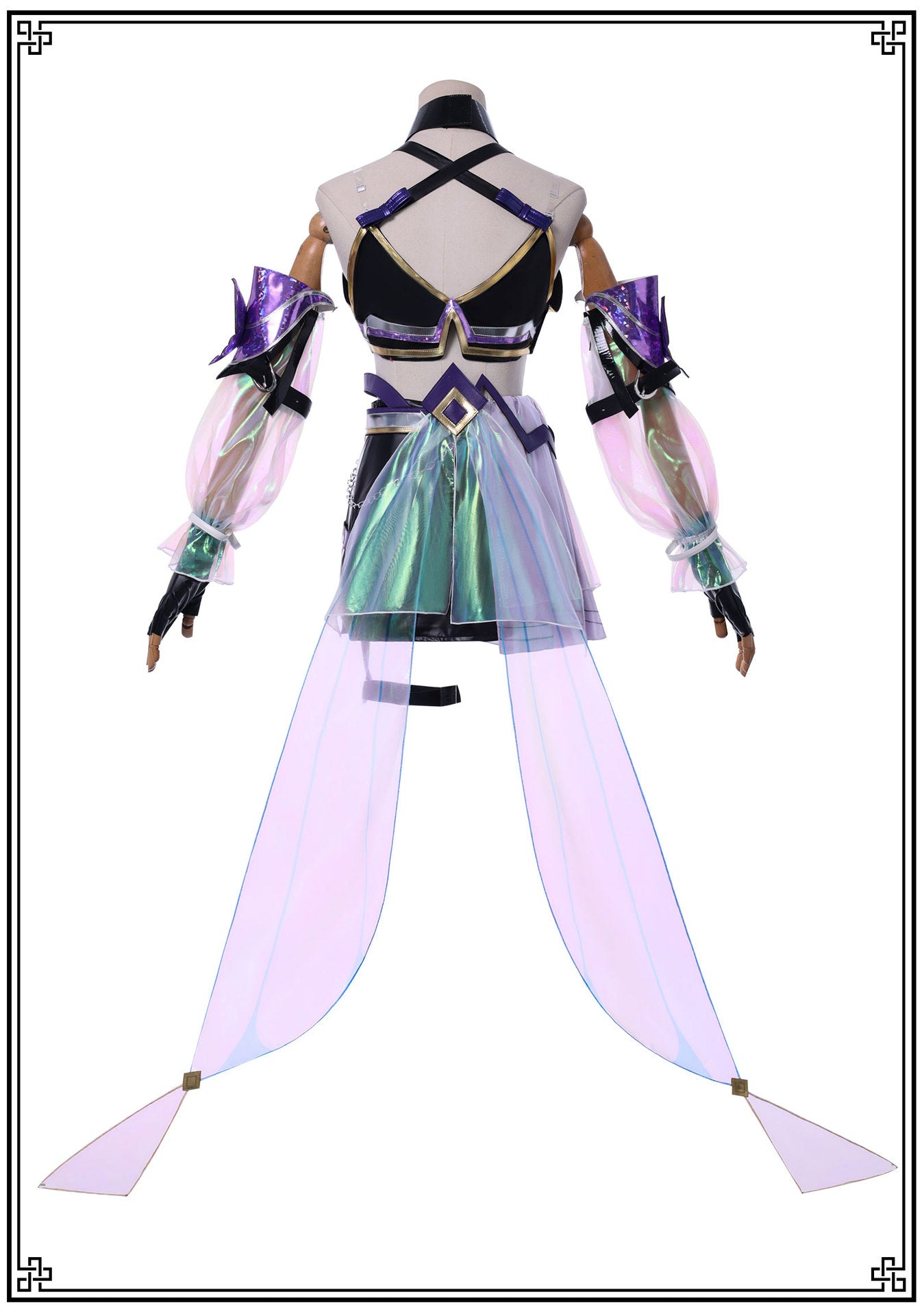 New Honor Of Kings A Ke Cosplay Costume Tops Skirt Sleeves Set For Game Party Custom Made