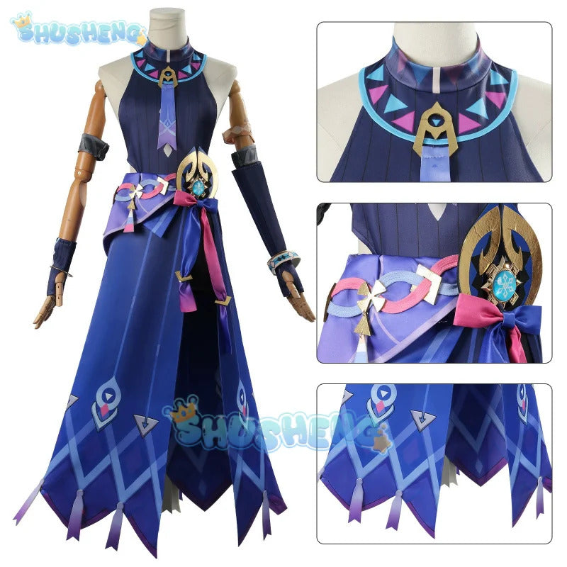 Genshin Impact Citlali Cosplay Costume Dress Headwear Game Uniform Masters of The Night-Wind Natlan Halloween Party Women