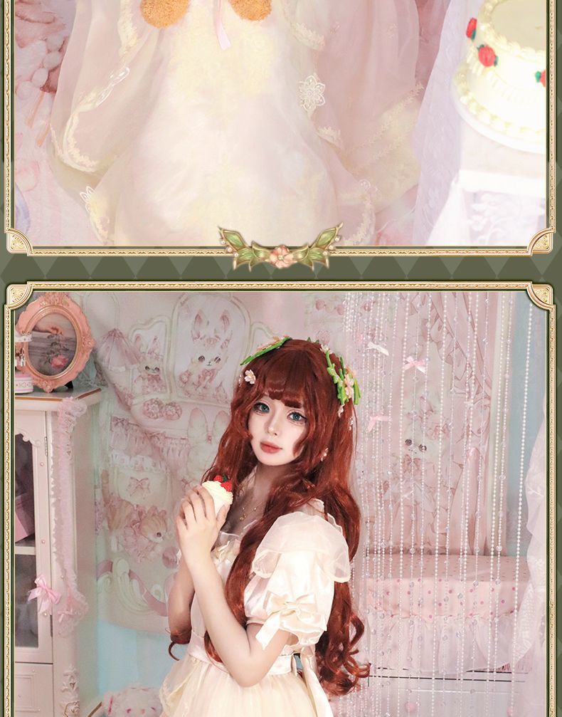 Eurydice Little Girl Cosplay Game Identity V Costume Girl Memory Alice Dress Headgear Wig Set Halloween Party Outfit Women