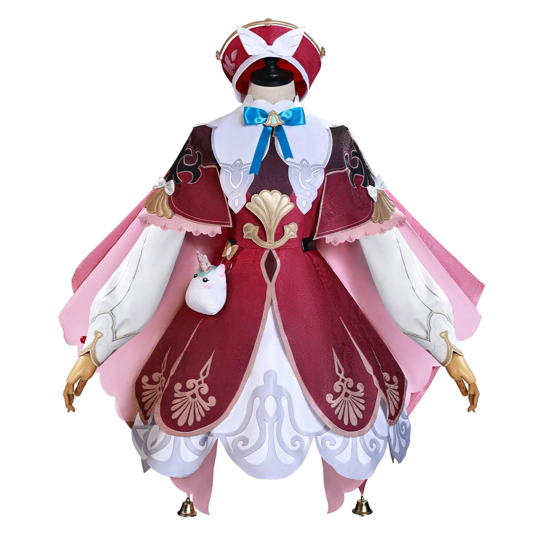 Shusheng-N Honkai Star Rail Hyacine Cosplay Costume Wig Dress Uniform Hat Amphoreus Halloween Party for Women Girls Carnival Props
