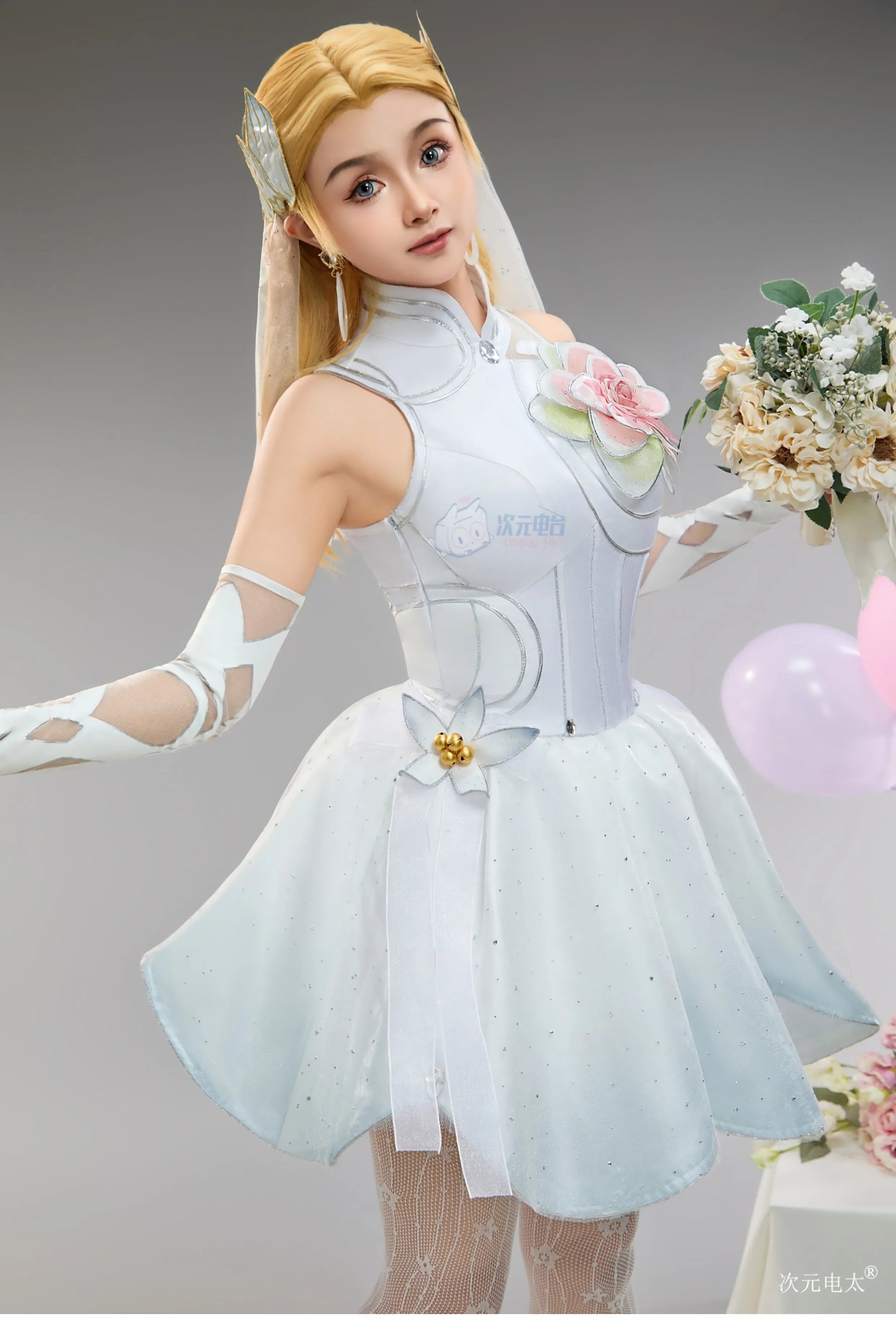 Invisible Woman Susan Storm Richards Cosplay Rivals Costume Halloween Party Women Fantasy Wedding Dress Gloves Socks Sexy Set