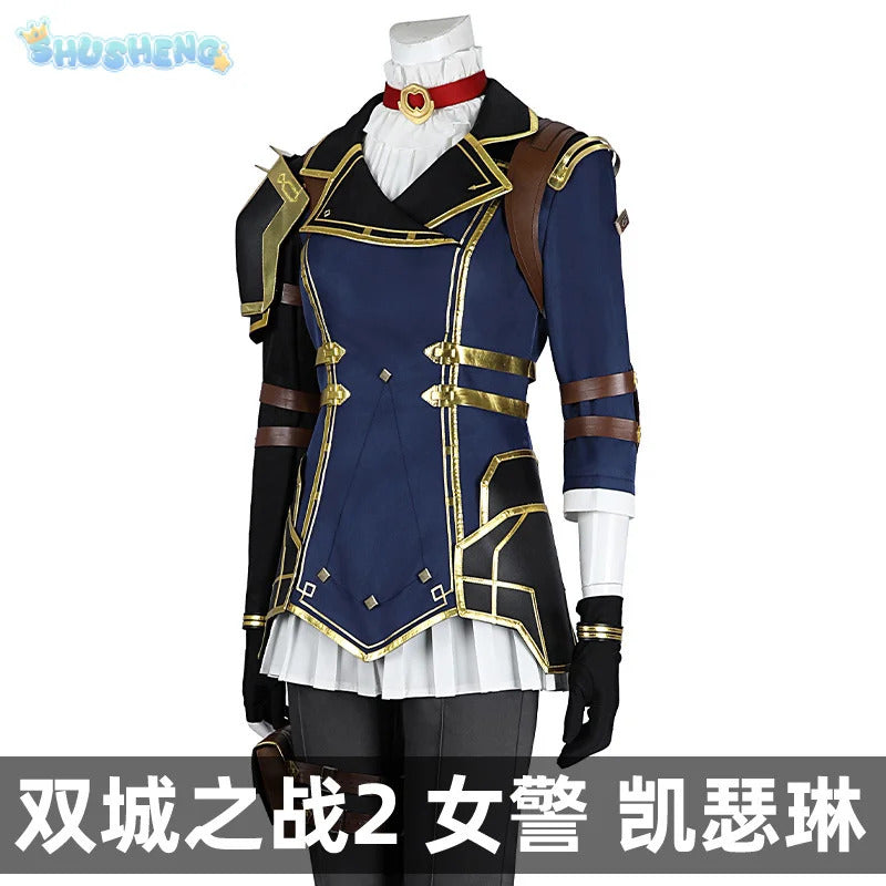 Shusheng-R Caitlyn Vi Cosplay Costume Game LOL Cosplay Women Uniform LOL Plus Size Vi Cosplay Costume Halloween