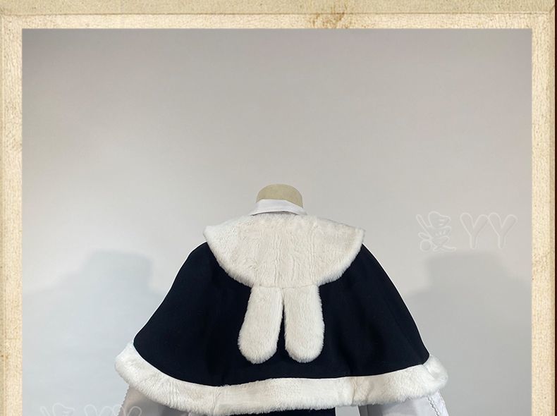 Anime Yosuga No Sora Kasugano Sora Cosplay Costume Winter Fur Collar Shawl Skirt Lolita Woman Cute Christmas Party Suit
