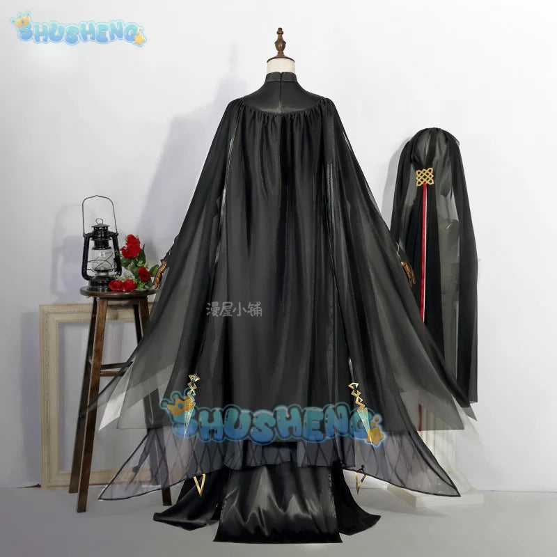 Arknights Laqeramaline Duqa Convalliss Cosplay Costume Dress Uniform Cloak Headscarf Props Logos Halloween Party for Women