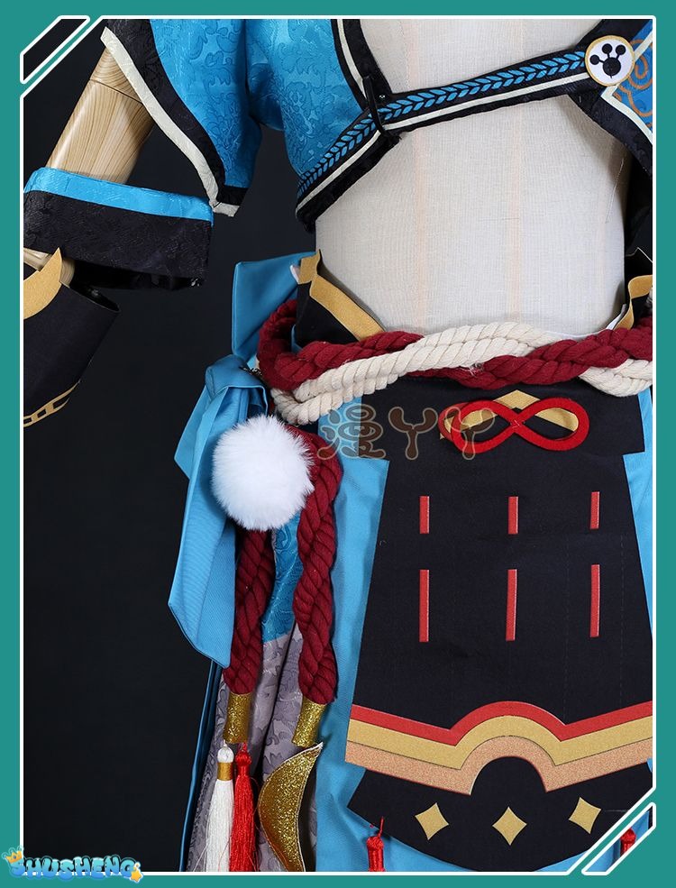 Game Genshin Impact Gorou Cosplay Costume Men Combat Uniform Fox Boy Costume Halloween Women Cosplay Costume Full Set