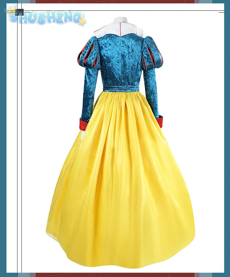 New Movies of 2025 Snow White cosplay Costume Adult and Child Sizes Fairy Tale Sweet Princess Dress Halloween Ball Woman Uniform