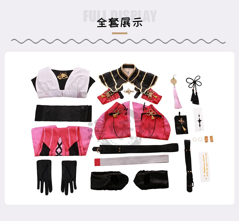 Shusheng Game Wuthering Waves Taoqi Cosplay Uniforms Halloween Carnival Party Role Play Clothing for Women