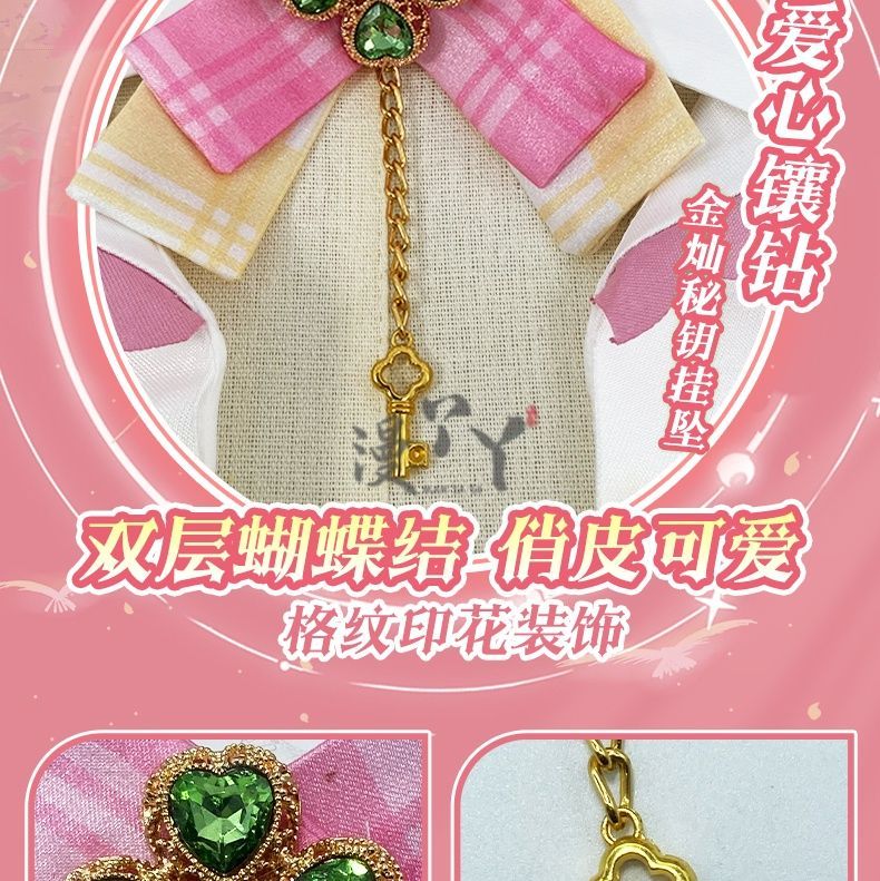 Virtual YouTuber Ace Taffy Cosplay Costume Dress Hat Bow Gloves Hairpin Shirt For Game Party Custom Made