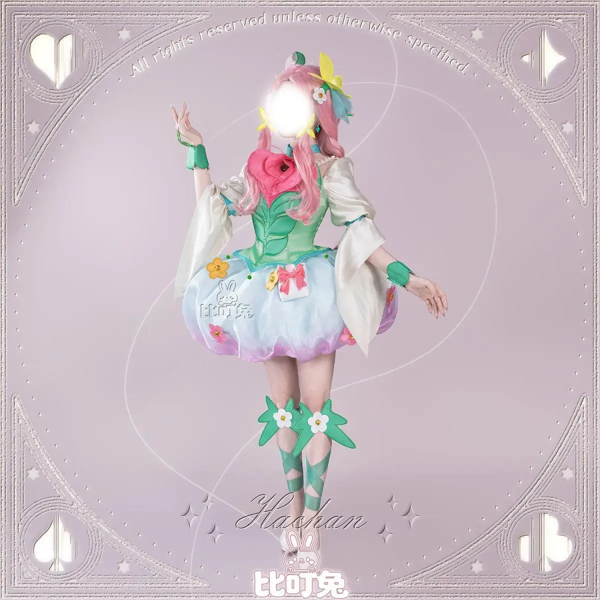 Anime MIRAI DAYS Ha-chan Cure Felice Cosplay Costume Lolita dress accessories props wigs sweet Halloween woman ha-chan uniform