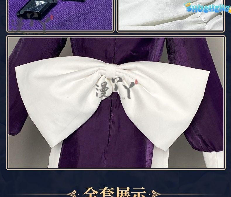 Game Reverse:1999 Tuesday Christine Cosplay Costume St. Pavlov Foundation Deep Purple Maid Dress Woman Sexy Cute Party Suit