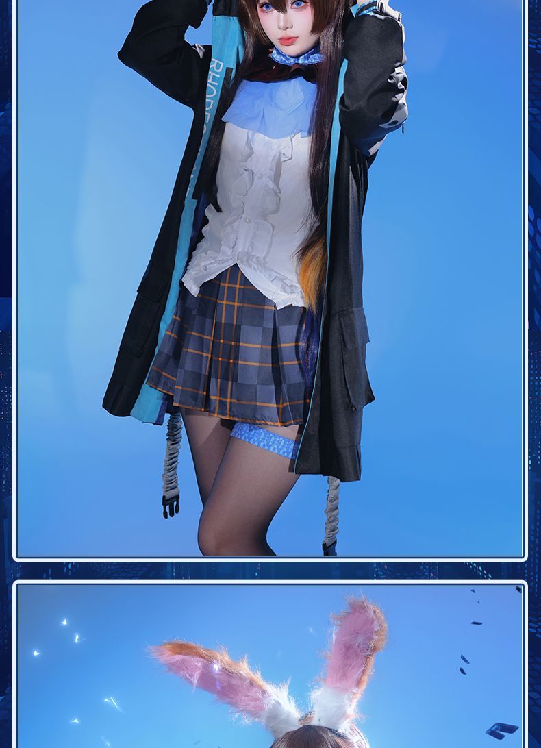Anime! Arknights AMIYA RHODES ISLAND Combat Gear Lovely Uniform Cosplay Costume Halloween Outfit Women Dailydress Yu Costume