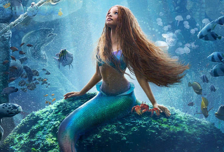 New Movies Ariel girl Princess Dress Little Mermaid Cosplay Kids Costume Party Carnival Children Halloween Clothes Adult set